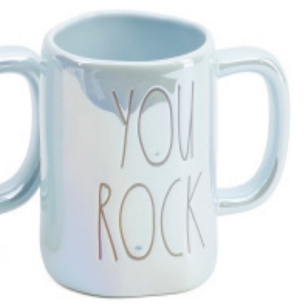 Rae Dunn Large Mug Blue Irridescent Coloring
